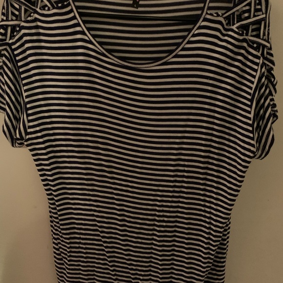 SPLASH brand size Large Blue & White airy sleeve WMS TOP - Picture 10 of 10